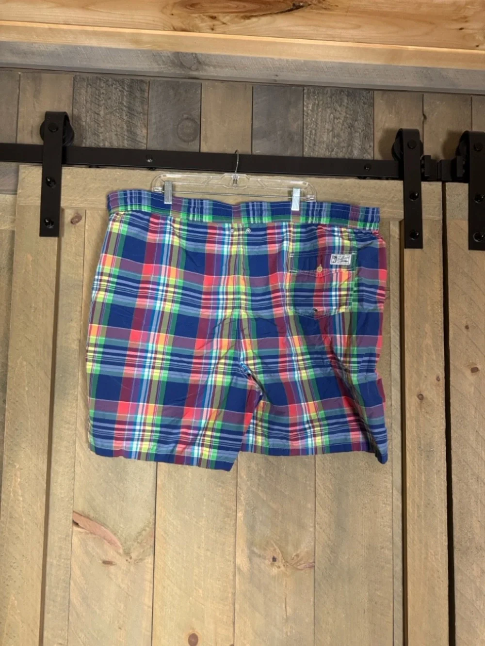 Vintage Polo Ralph Lauren multicolor plaid swim trunks Size 4XB / 4X